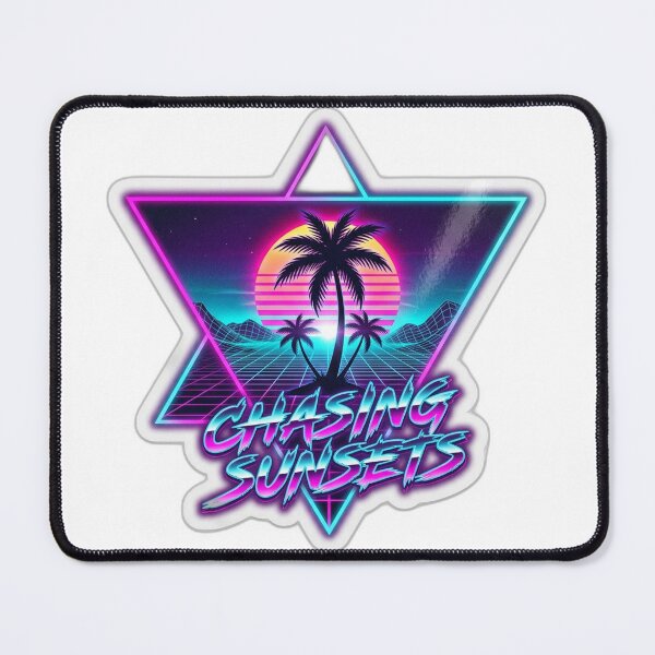 Item preview, Chasing Sunsets 80s Retro Synthwave Neon Design designed and sold by EmrYldrn.