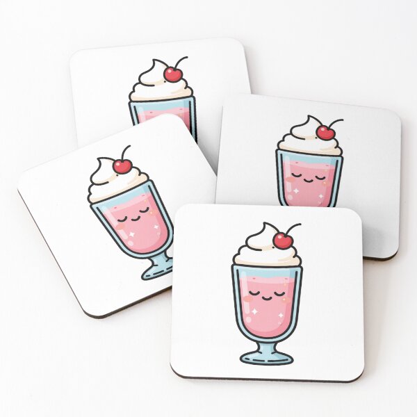 Artikelvorschau, Niedlicher, friedlicher Kawaii-Milchshake-Cartoon | Bezaubernder Milchshake-Aufkleber & Geschenkidee entworfen und verkauft von Rood Art Studio.