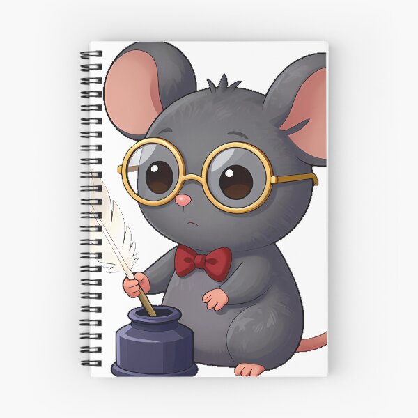 Item preview, Mouse Scholar with Quill and Spectacles designed and sold by IllumeInk.