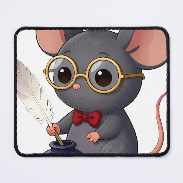 Item preview, Mouse Scholar with Quill and Spectacles designed and sold by IllumeInk.
