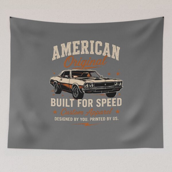 Item preview, American Original Muscle Car Shirt, Vintage Classic Car Graphic Tee, Built For Speed Retro Automotive Design, American Car Lover Gift designed and sold by Blebaylem.