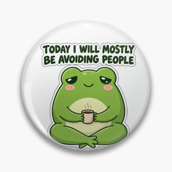 Item preview, Sleepy Coffee Frog Avoiding People designed and sold by PixelNest40.