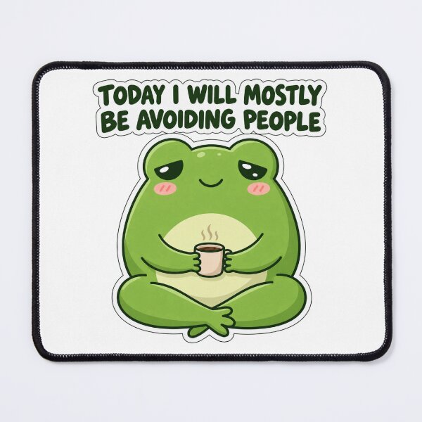 Item preview, Sleepy Coffee Frog Avoiding People designed and sold by PixelNest40.