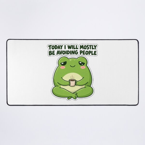 Item preview, Sleepy Coffee Frog Avoiding People designed and sold by PixelNest40.