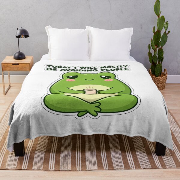 Item preview, Sleepy Coffee Frog Avoiding People designed and sold by PixelNest40.