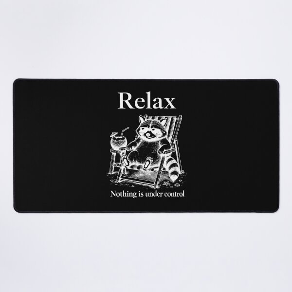 Item preview, Relax Nothing is Under Control, Funny Raccoon designed and sold by sentfromemily.