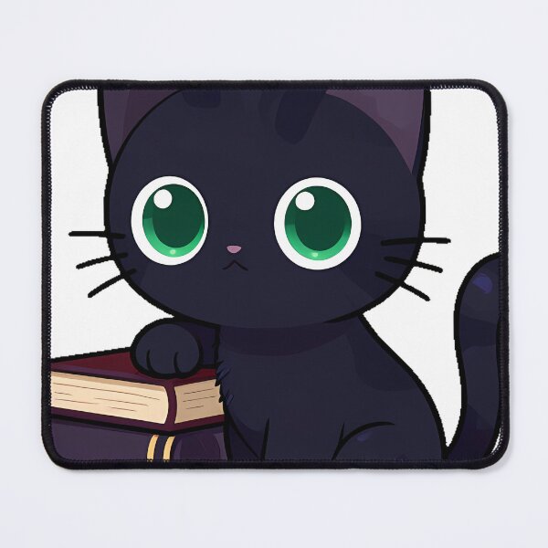 Item preview, Black Kitten with Tiny Books designed and sold by IllumeInk.