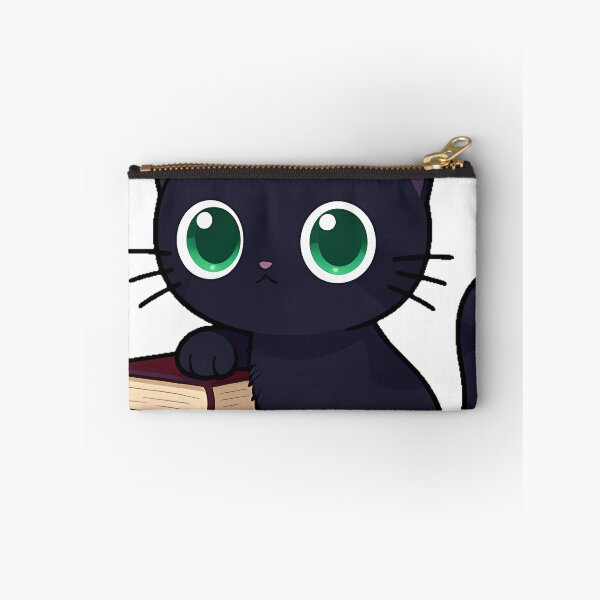 Item preview, Black Kitten with Tiny Books designed and sold by IllumeInk.