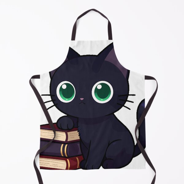 Item preview, Black Kitten with Tiny Books designed and sold by IllumeInk.
