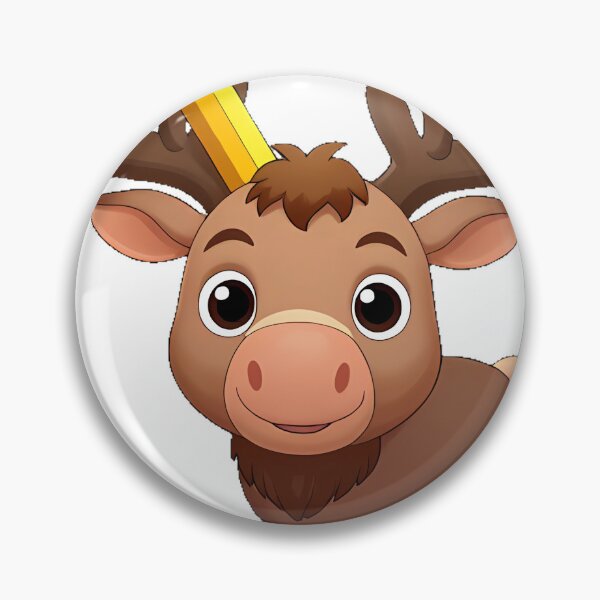 Item preview, Moose with Giant Pencil Behind Ear designed and sold by pumsquare.