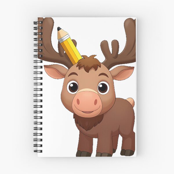 Item preview, Moose with Giant Pencil Behind Ear designed and sold by pumsquare.