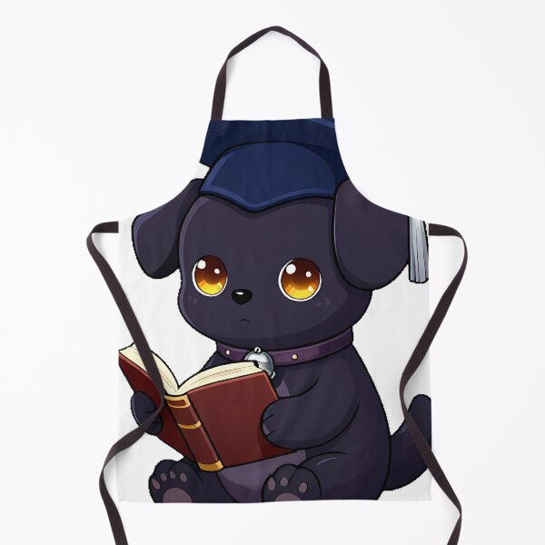 Item preview, Black Dog Scholar with Silver Bell designed and sold by IllumeInk.