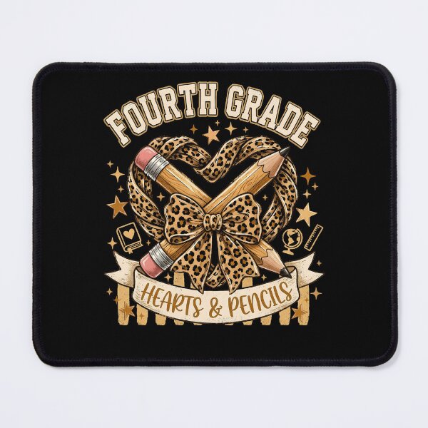 Item preview, Fourth Grade Hearts And Pencils Leopard Bow Back To School designed and sold by ilhamharon530.