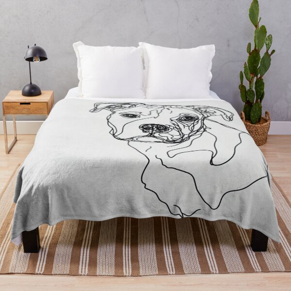 Item preview, Minimalist Pit Bull Line Art Portrait designed and sold by JenniferMoren.