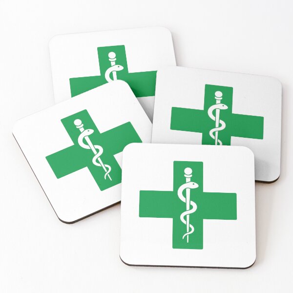 Item preview, Medical Cross Rod Of Asclepius Symbol designed and sold by VectorForge Studio.