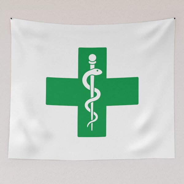 Item preview, Medical Cross Rod Of Asclepius Symbol designed and sold by VectorForge Studio.