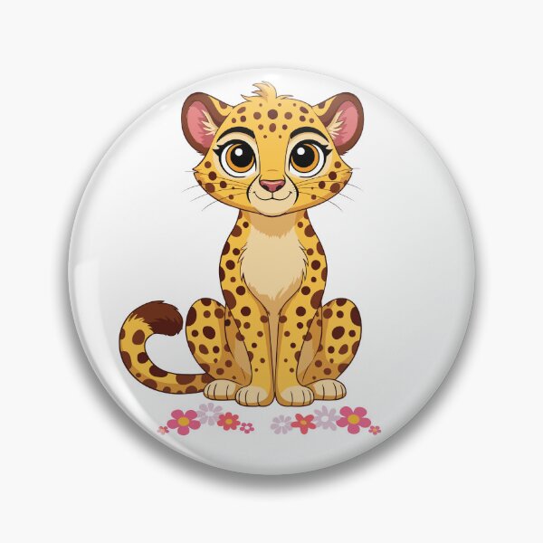 Item preview, Minimalist Cheetah Cub - Cute Hand-Drawn Animal Art designed and sold by ArthousePromos.