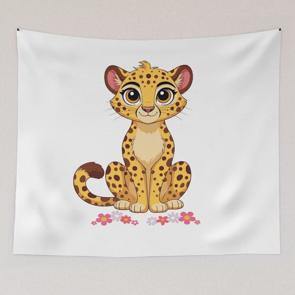 Item preview, Minimalist Cheetah Cub - Cute Hand-Drawn Animal Art designed and sold by ArthousePromos.