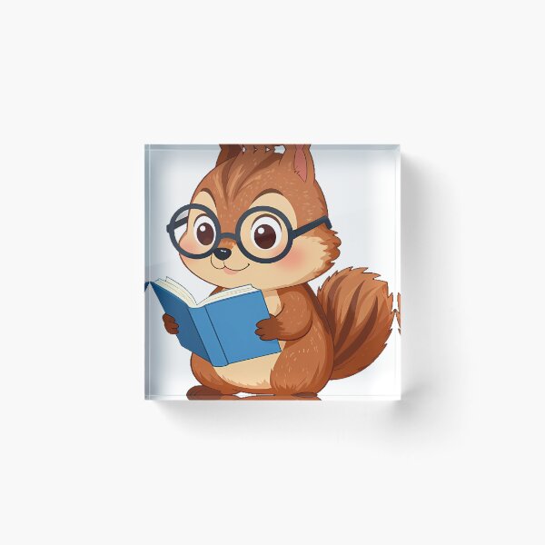 Item preview, Chipmunk with Glasses and Book designed and sold by pumsquare.
