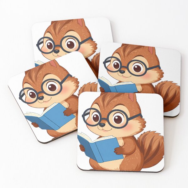 Item preview, Chipmunk with Glasses and Book designed and sold by pumsquare.