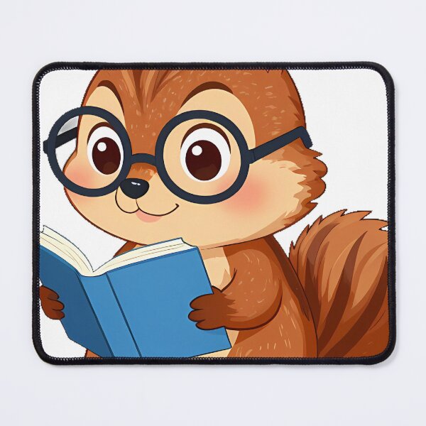 Item preview, Chipmunk with Glasses and Book designed and sold by pumsquare.