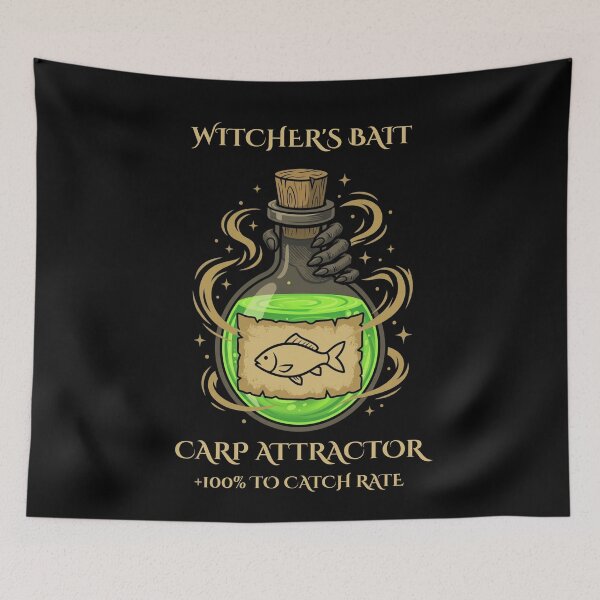 Item preview, Witcher Bait Carp Attractor Funny Gaming Fishing Parody designed and sold by GeekAnglerStore.