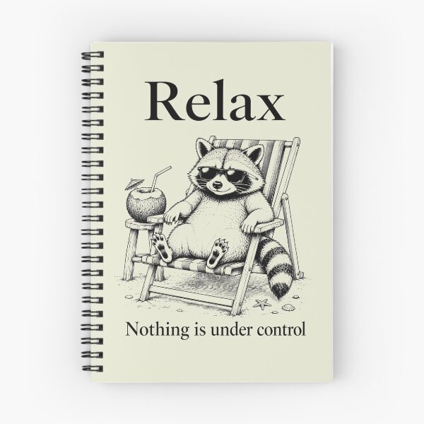 Item preview, Relax Nothing is Under Control, Funny Raccoon 2 designed and sold by sentfromemily.