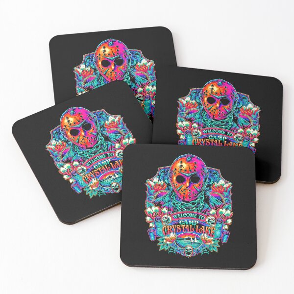 Item preview, Neon Hockey Mask Camp Horror Gothic Frame Art designed and sold by Anselle.