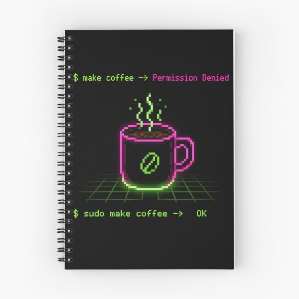 Artikelvorschau, Sudo Kaffee machen Lustige Kommandozeile Systemadministrator Programmierer entworfen und verkauft von ThirdShiftLab.