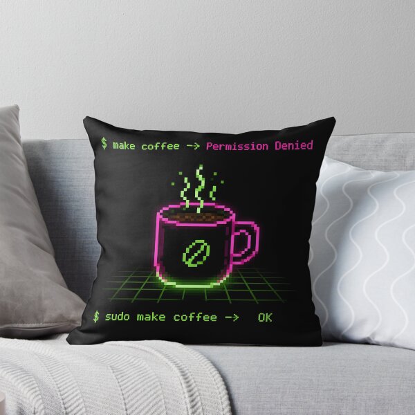 Item preview, Sudo Make Coffee Funny Command Line Sysadmin Coder designed and sold by ThirdShiftLab.