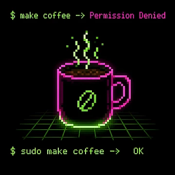 Artwork thumbnail, Sudo Make Coffee Funny Command Line Sysadmin Coder by ThirdShiftLab