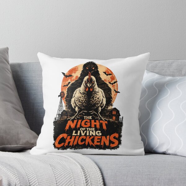 Item preview, Night of the Living Chickens – Funny Horror Chicken Halloween Shirt | Spooky Farm Design designed and sold by AydenWorld.