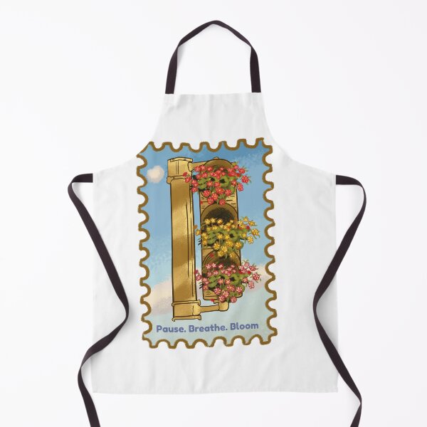 Item preview, Pause Breathe Bloom – Vintage Flower Traffic Light Postage Stamp designed and sold by Kakon-52.