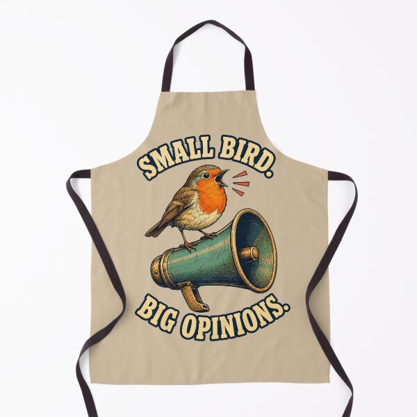 Item preview, Small Bird, Big Opinions – Funny Robin with Megaphone Design designed and sold by VioVibe.