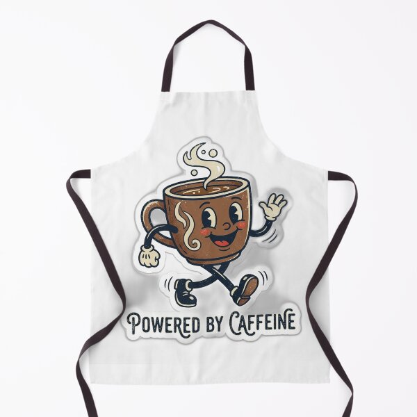 Item preview, Powered By Caffeine Retro Rubber Hose Coffee Character designed and sold by EmrYldrn.