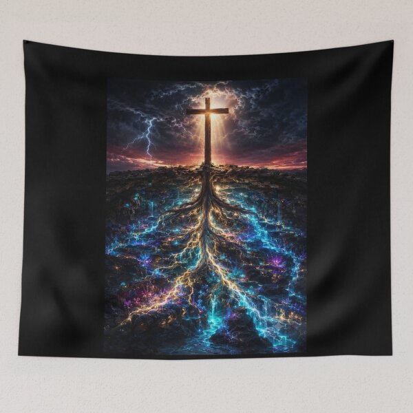 Item preview, Anchored in Grace (Original Cross with Roots) designed and sold by Einkstudio.