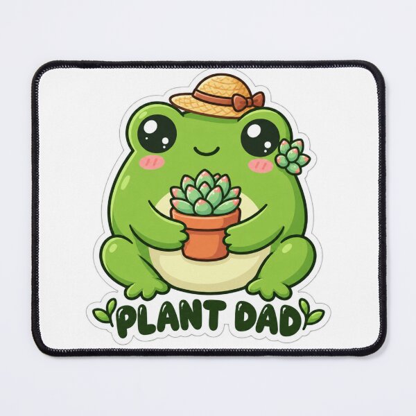 Item preview, Cute Plant Dad Frog With Succulent designed and sold by PixelNest40.