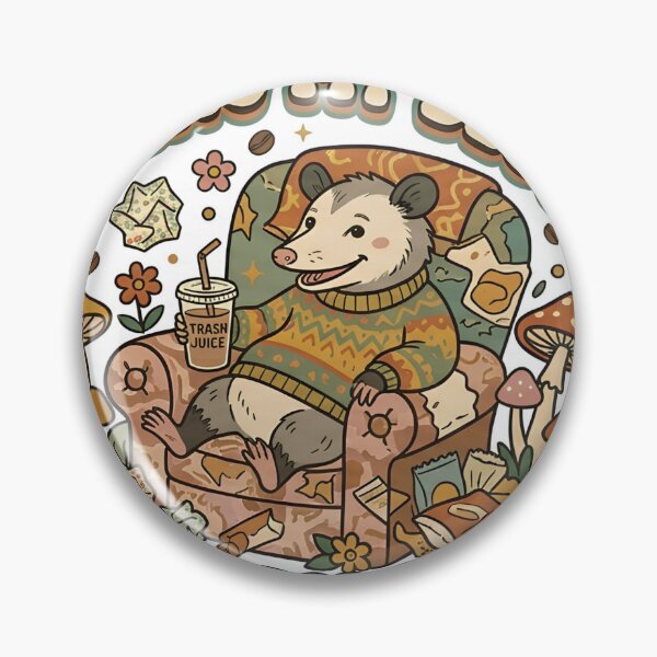 Item preview, Living My Best Trash Life Retro Opossum Coffee designed and sold by Groovy Nest.
