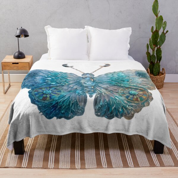 Item preview, Celestial Crystal Blue Butterfly Fantasy Art designed and sold by Fairytale_Flowers.