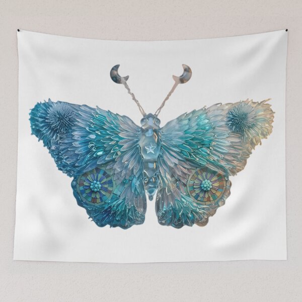 Item preview, Celestial Crystal Blue Butterfly Fantasy Art designed and sold by Fairytale_Flowers.