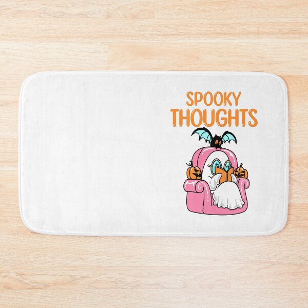 Item preview, Spooky thoughts ghost reading books with pet bat designed and sold by BritishDelights.