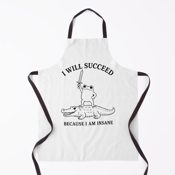 Item preview, I Will Succeed Because I Am Insane Shirt, Funny Frog Riding Crocodile Graphic Tee, Weird Animal Meme Shirt, Sword Frog Gift designed and sold by starkeyupdates.