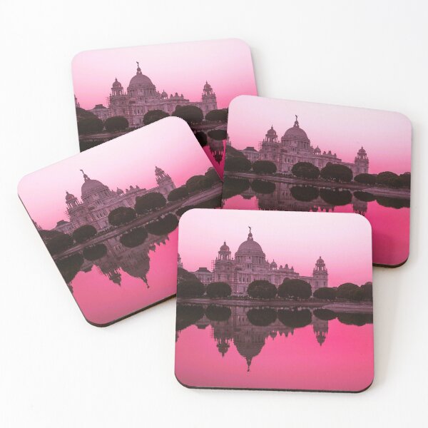 Item preview, Pink mirrored sunset, Kolkata, India landscape fine art color print photograph designed and sold by Jéanpaul  Ferro.