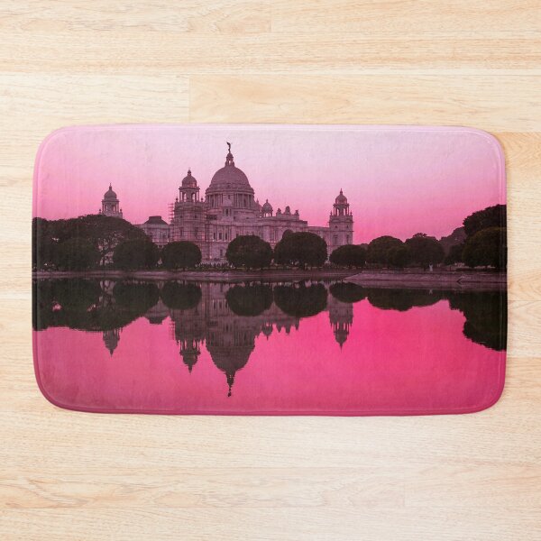 Item preview, Pink mirrored sunset, Kolkata, India landscape fine art color print photograph designed and sold by Jéanpaul  Ferro.