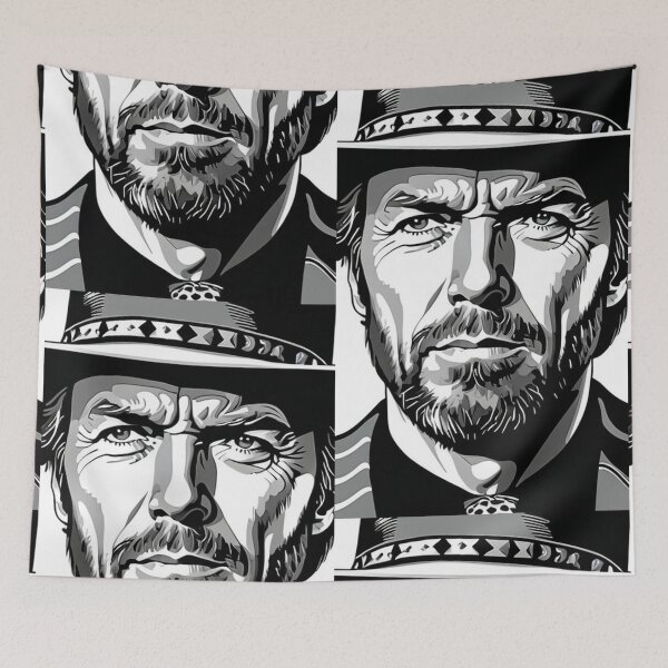 Item preview, Cinema - Emblematic Western Actor, Portrait Etched in Shadow designed and sold by Beat-It.