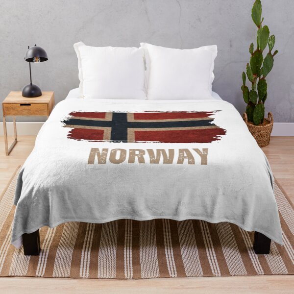 Item preview, Vintage grunge Norwegian flag designed and sold by Dressyourflag.
