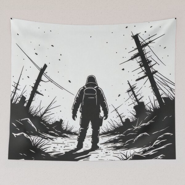Item preview, A lone survivor amidst forgotten destruction designed and sold by Mianku | Für das Leben.
