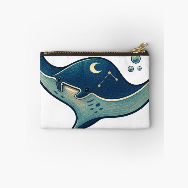 Item preview, Moonlit Manta Ray – Celestial Ocean Mascot designed and sold by Quantum Doodle Studio.