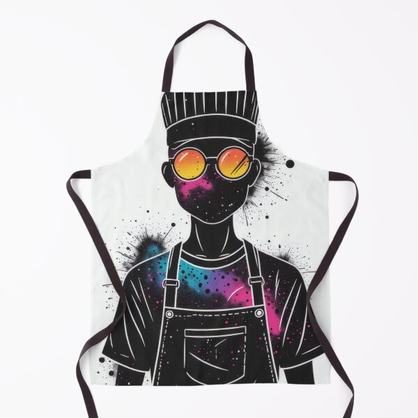 Item preview, Artistic chef with colorful paint splashes on his clothes designed and sold by Mianku | Für das Leben.