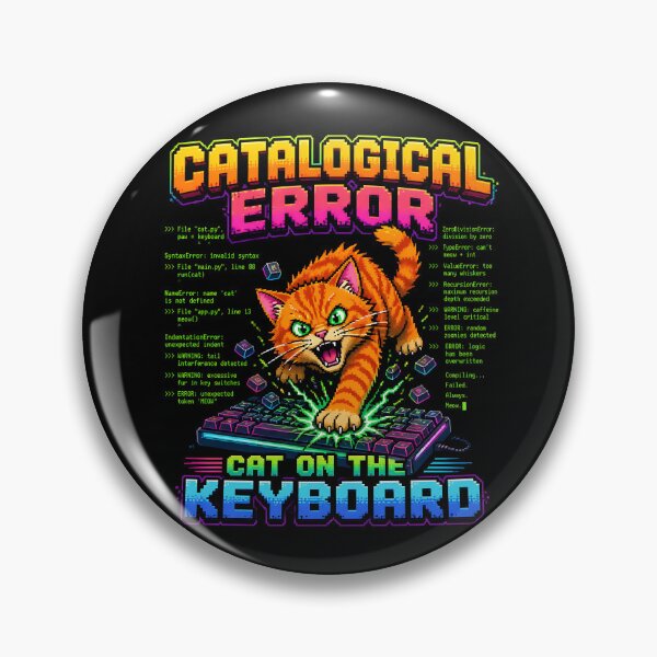 Item preview, Cat On Keyboard Terminal Error Funny IT Coder Cat designed and sold by ThirdShiftLab.